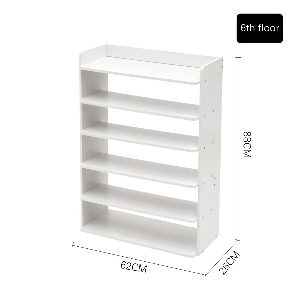 6 Tier Shoe Rack for Entryway White