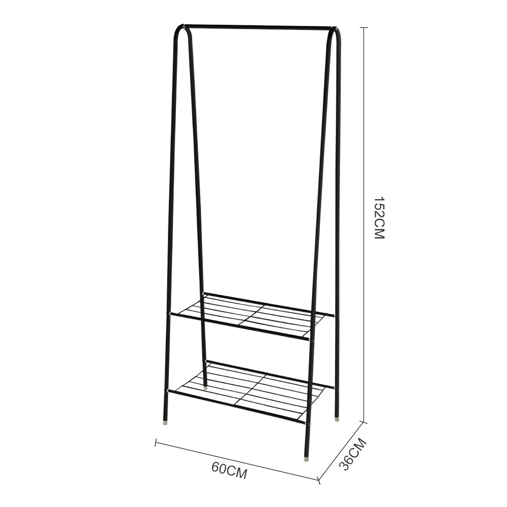New 152CM Freestanding Metal Clothes Rail with Bottom Rack