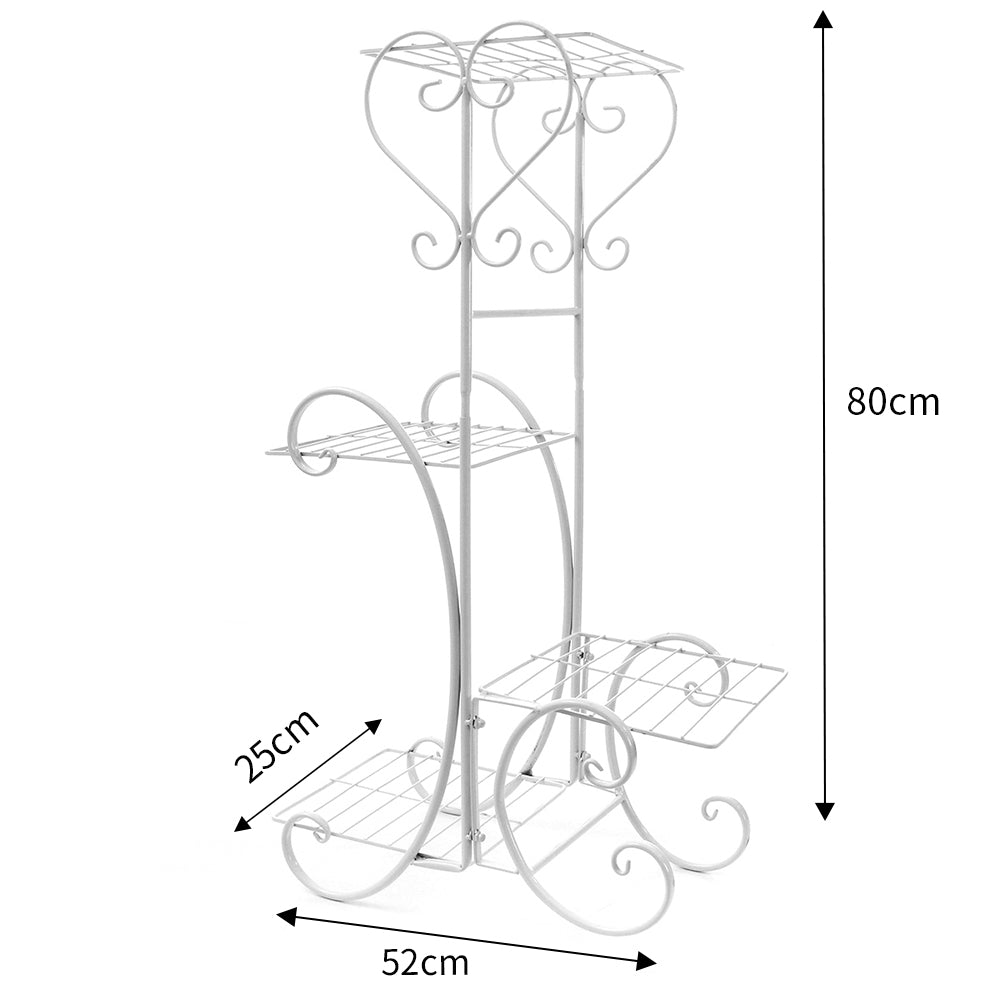 New European-Style Classic 4-Tiered Tall Metal Plant Stand