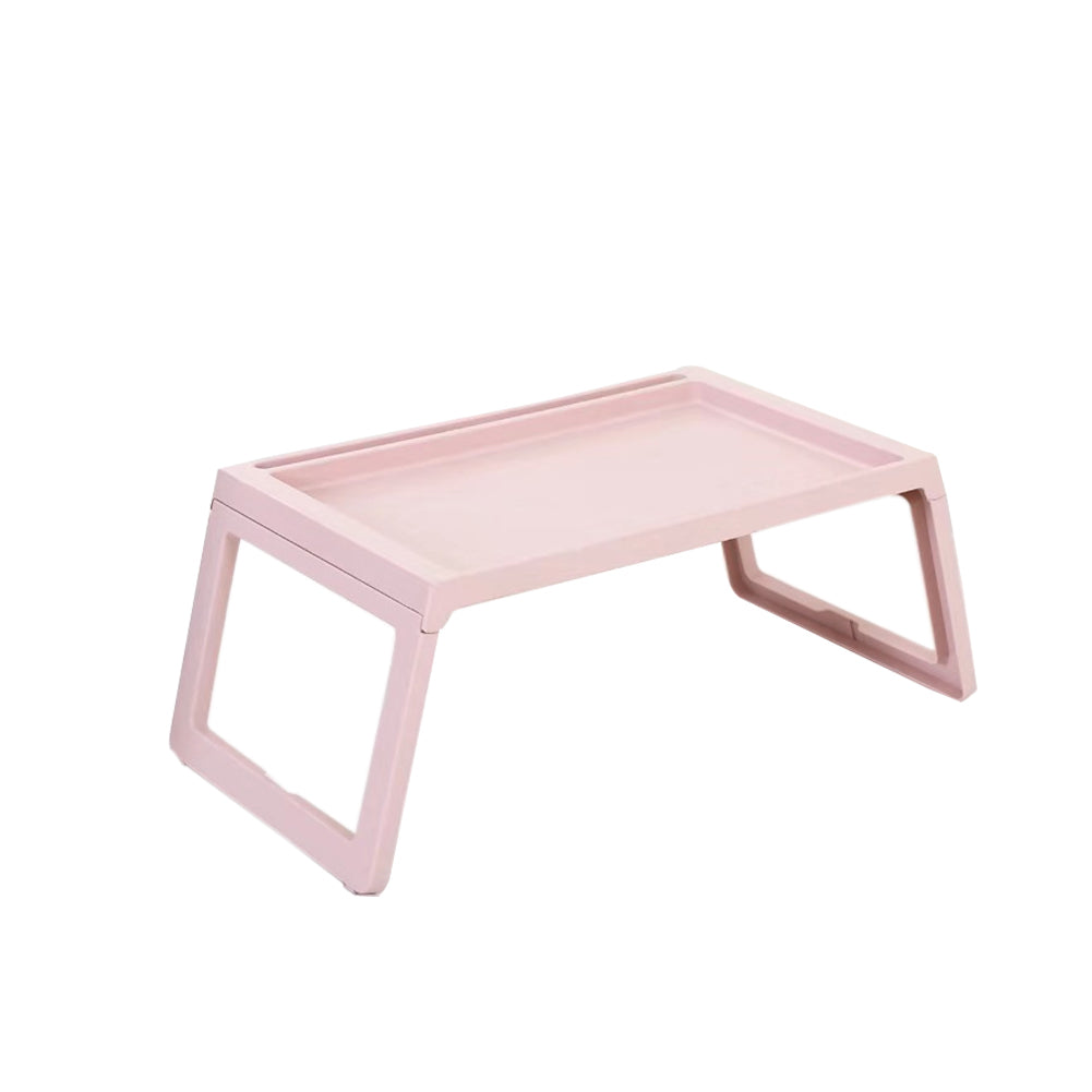 Plastic Folding Laptop Bed Desk Light Pink