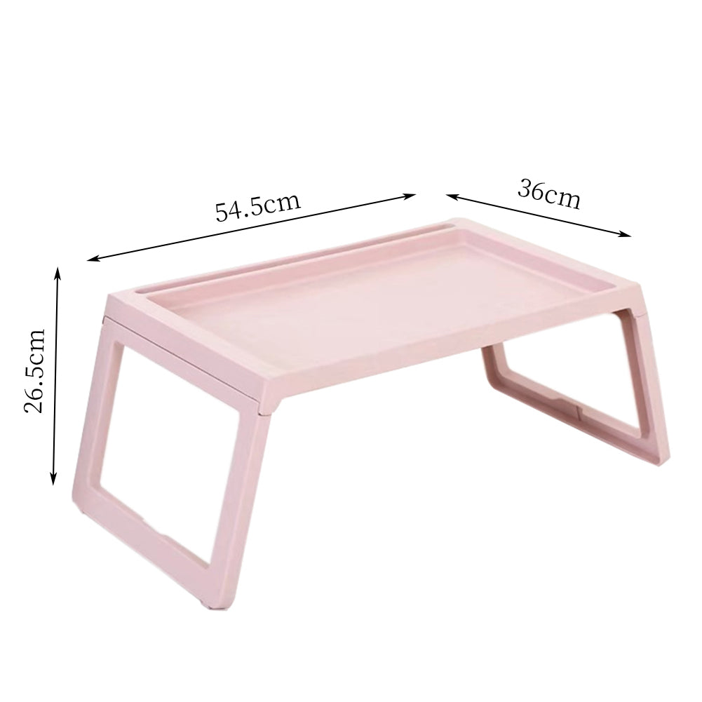 Plastic Folding Laptop Bed Desk Light Pink