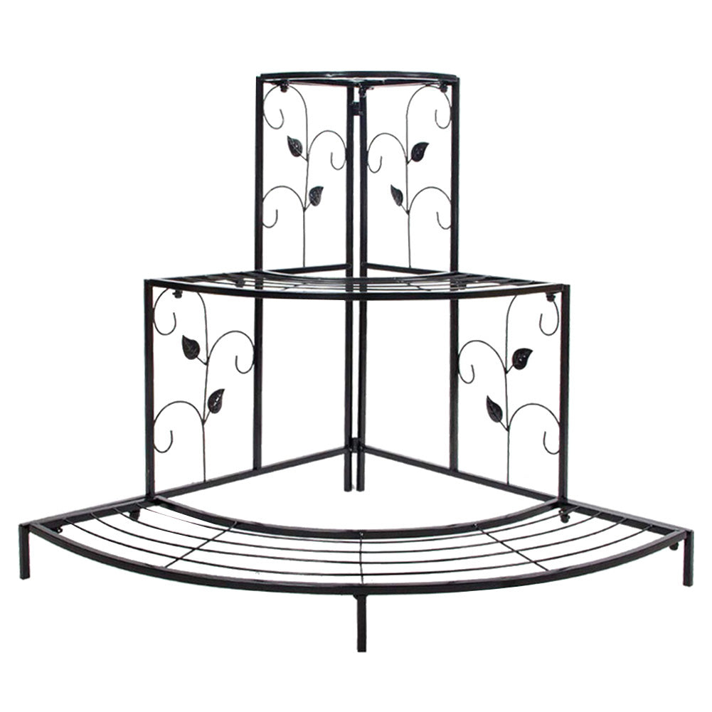 3 Tier Metal Corner Ladder Plant Stand Step Pot Holder