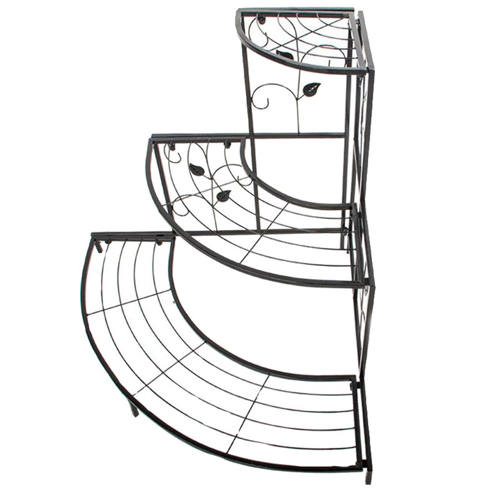 3 Tier Metal Corner Ladder Plant Stand Step Pot Holder