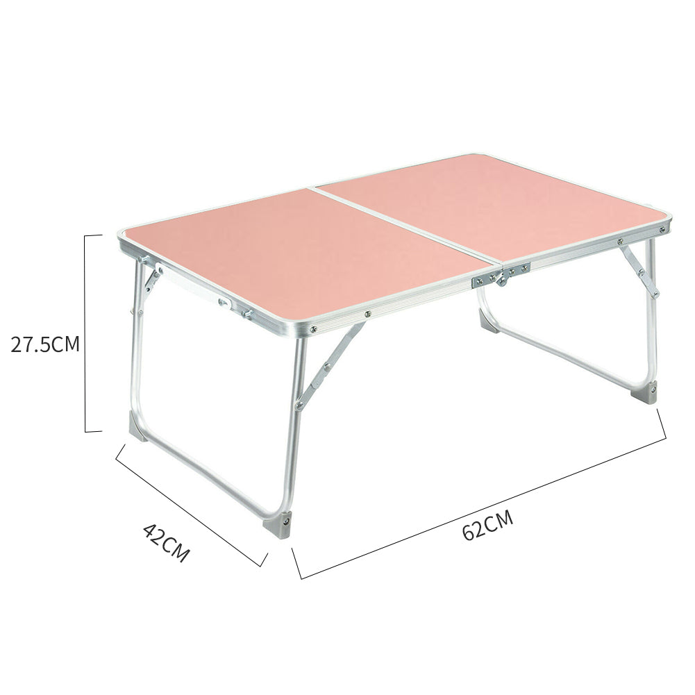 New Pink Portable Aluminium Folding Bed Table for Laptop and Study