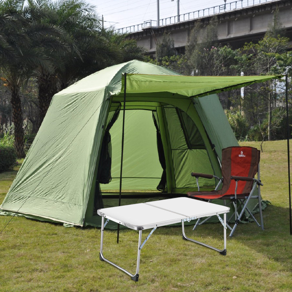 New White Portable Aluminium Folding Bed Table for Laptop and Study