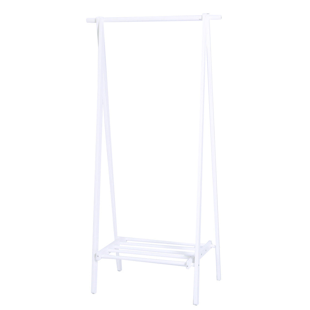 New Wooden Free Standing Clothes Rack for Entryway White