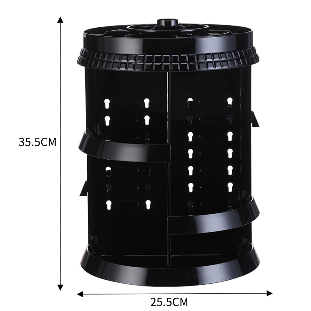 Rotating Cosmetic Storage Organiser Black