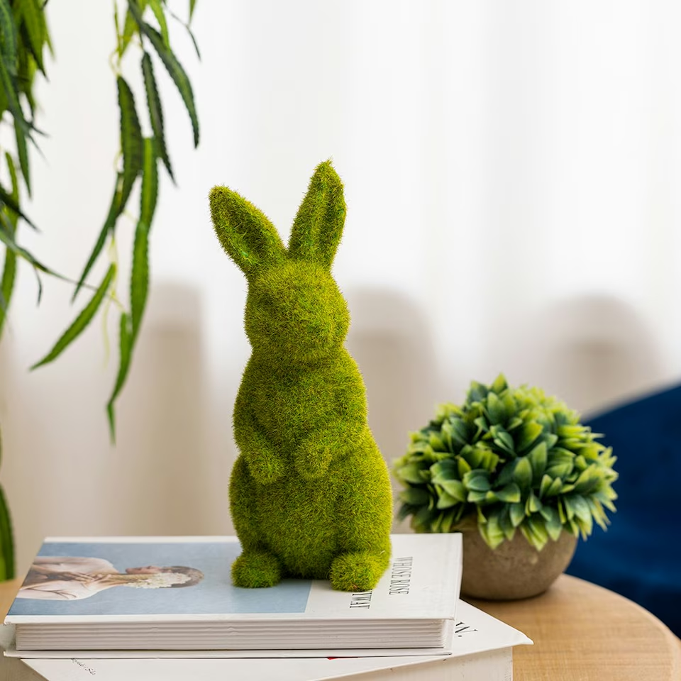 Artificial Moss Topiary Bunny Rabbit Easter Garden Home Decoration