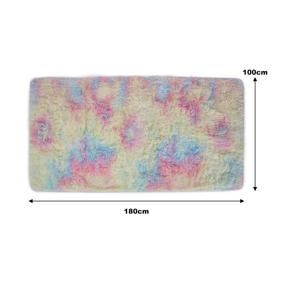 Anti-Skid Soft Fluffy Rainbow Rug