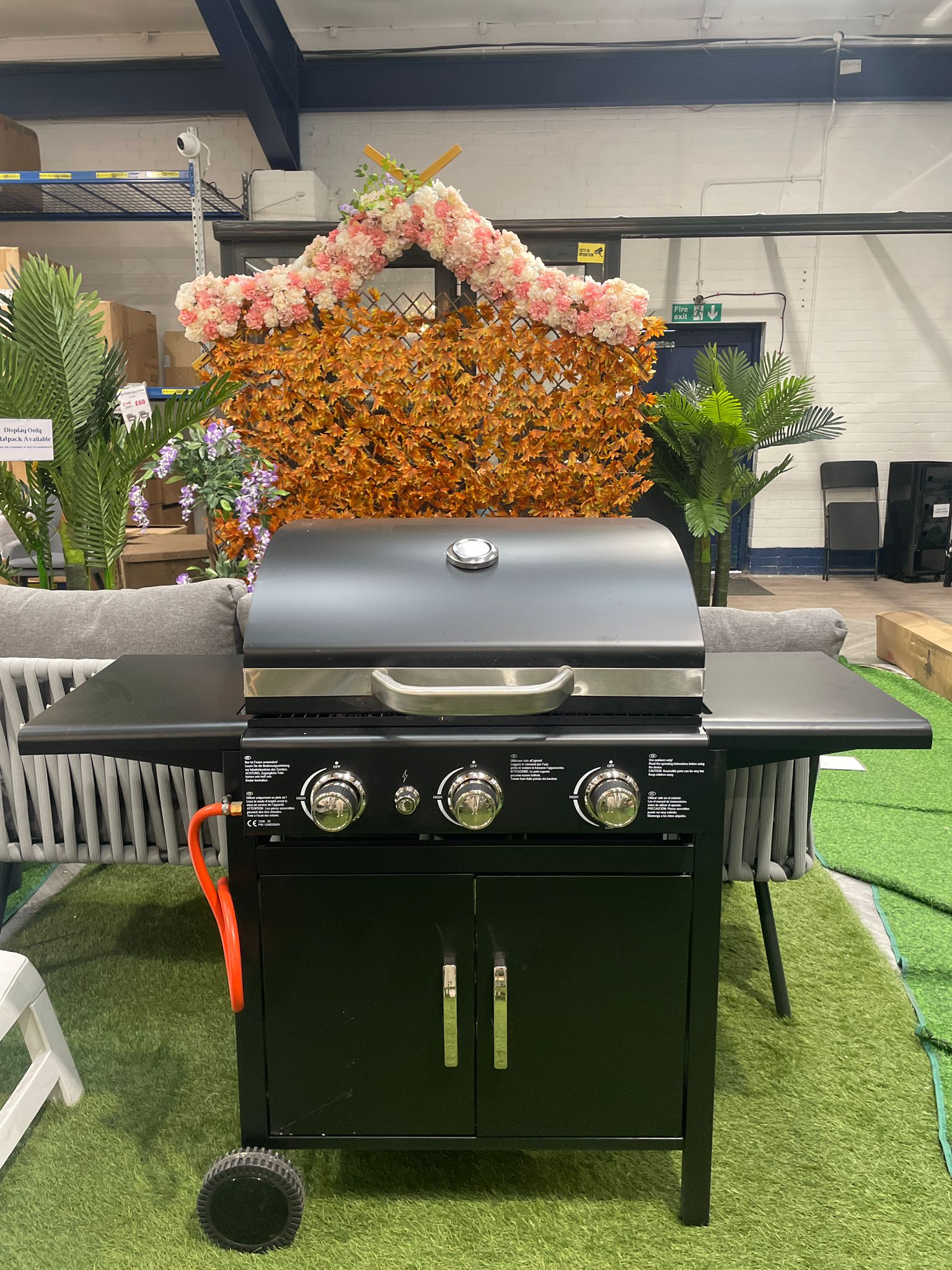 3 Burner Outdoor Gas Burner with Wheels