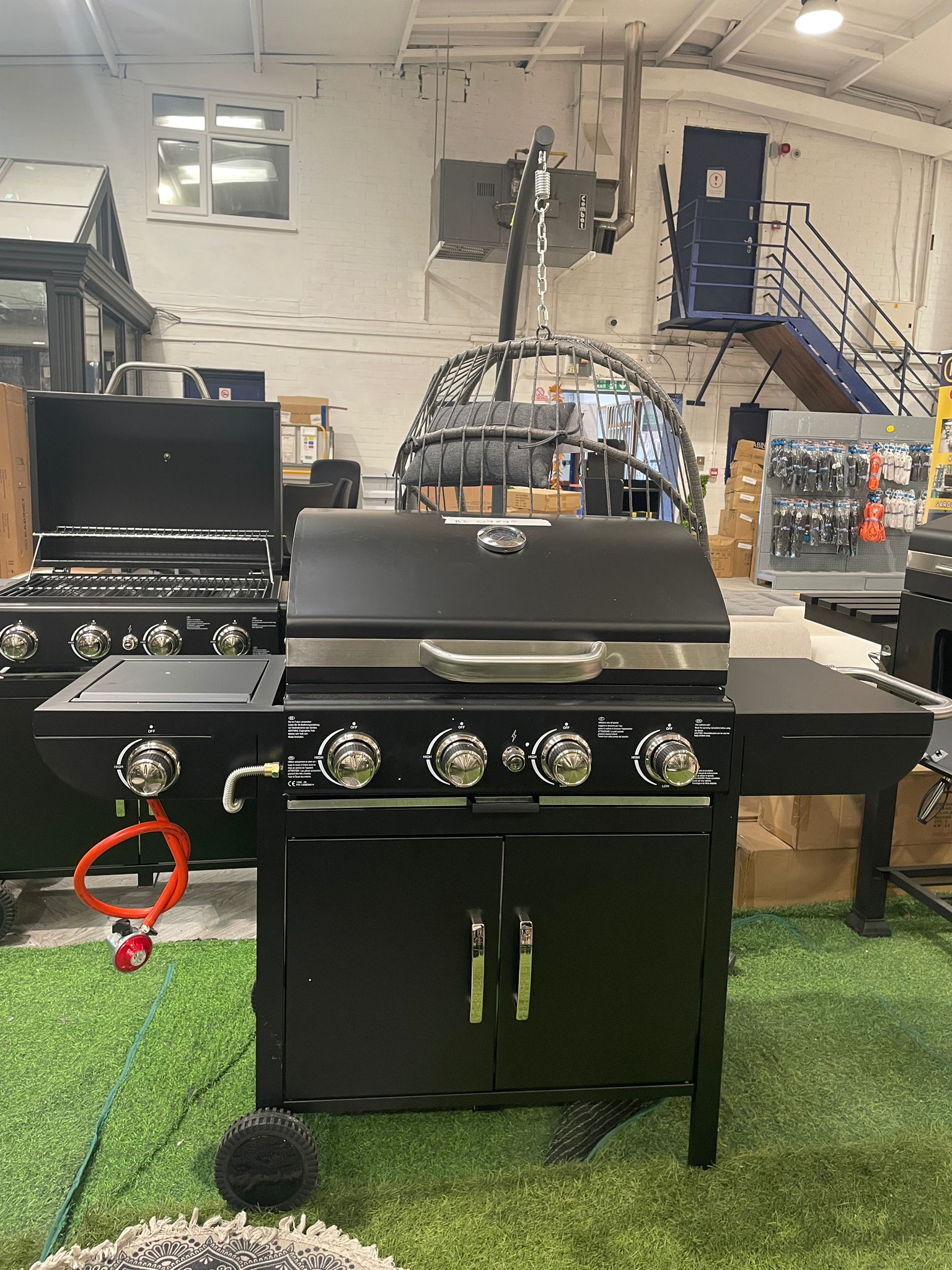 5 Burner Outdoor Gas Burner with Wheels