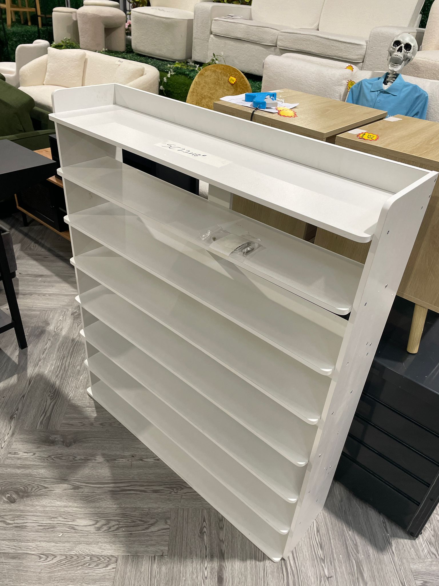 8 Tier Open Shoe Rack Shoe Storage Organiser White