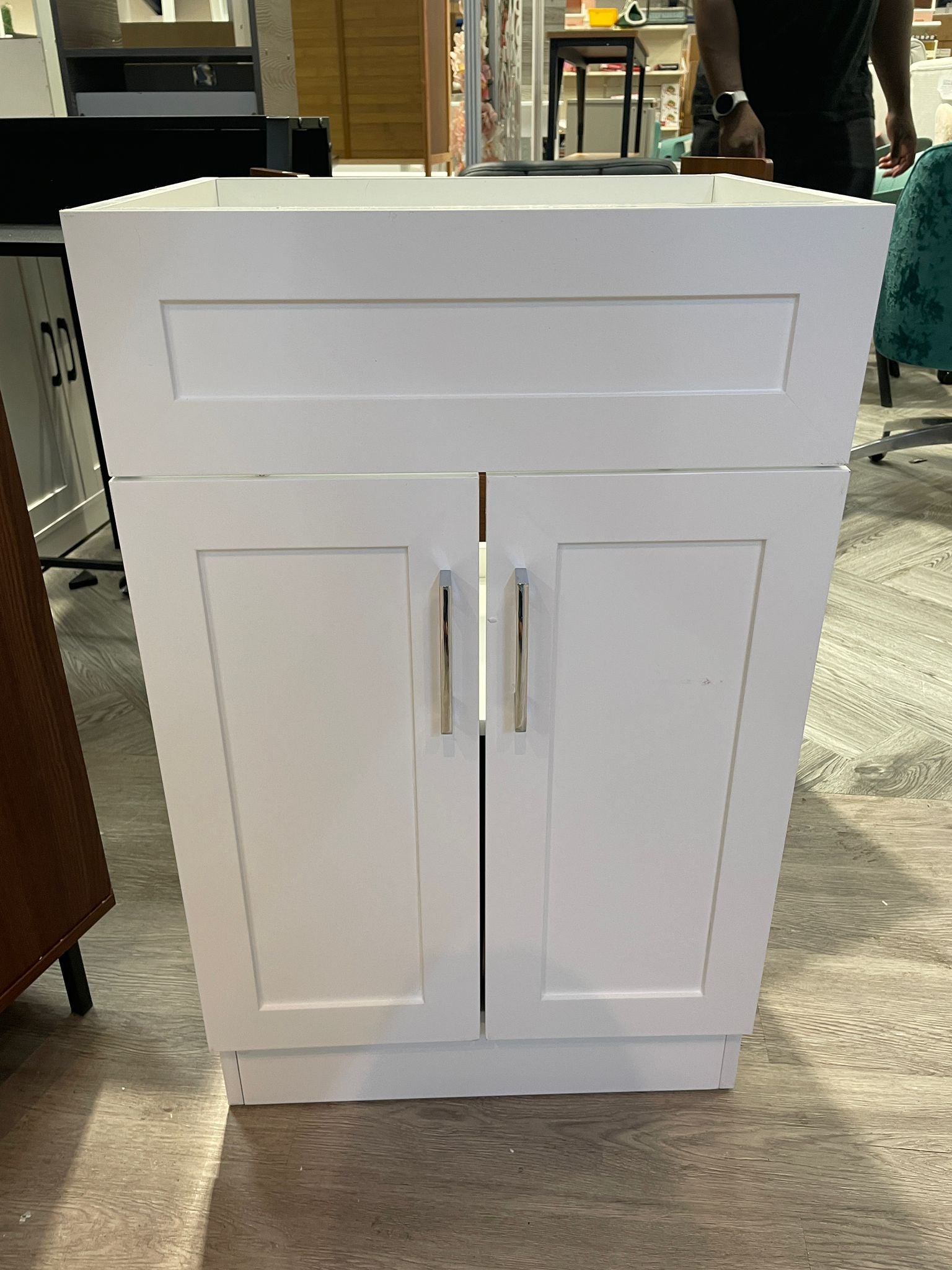 2 Tier Bathroom Under Sink Storage Cabinet White