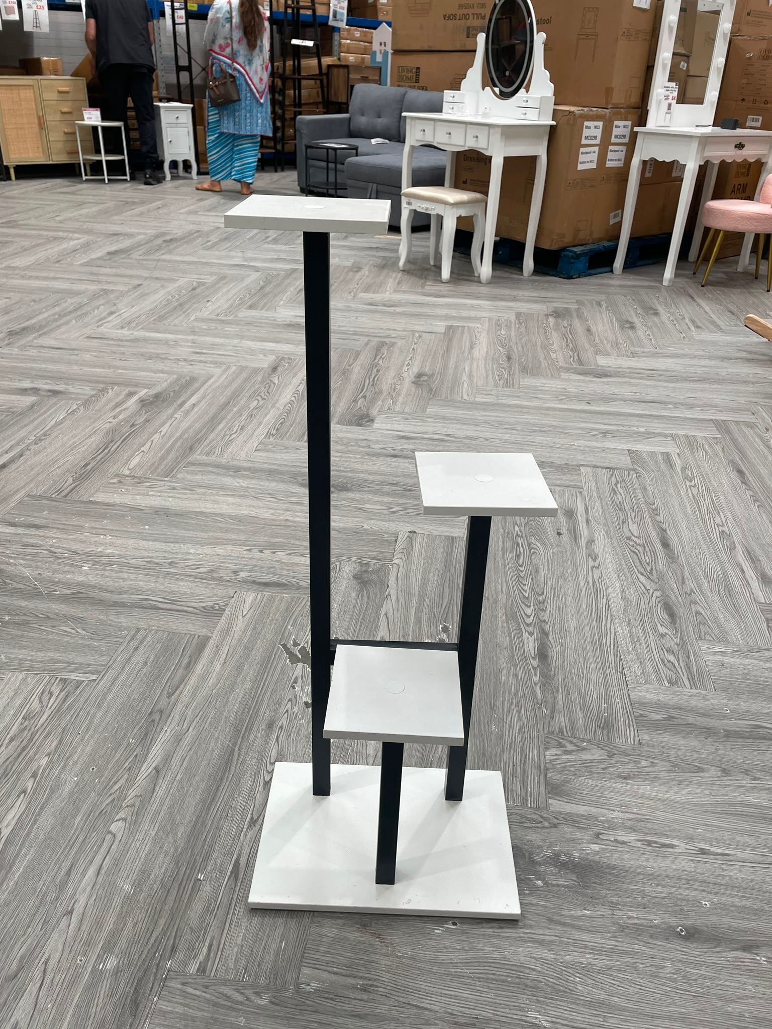 3 Tier Pot Plant Stand for Indoor Outdoor White