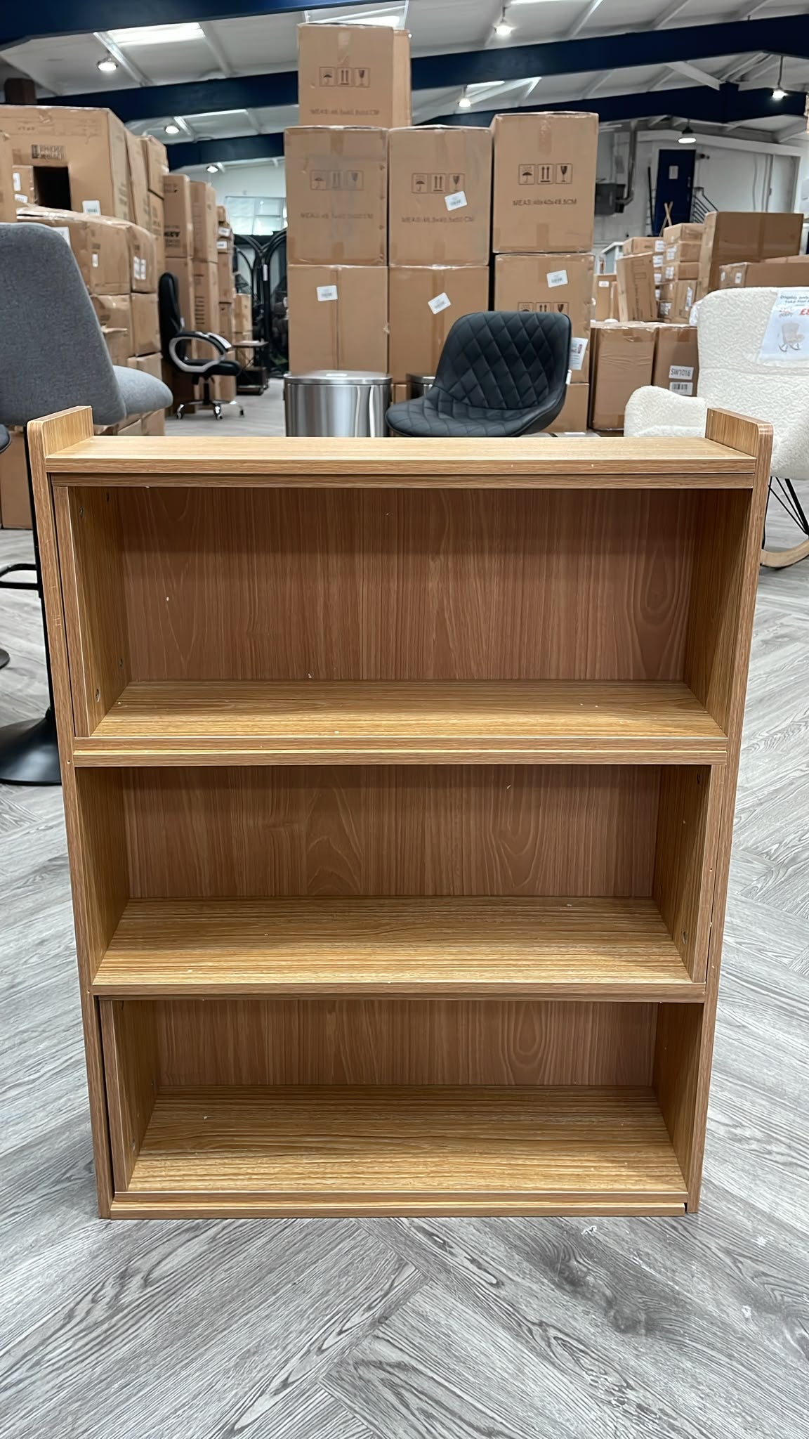 3 Tier Wood Modular Adjustable Bookshelf Storage Organiser Brown