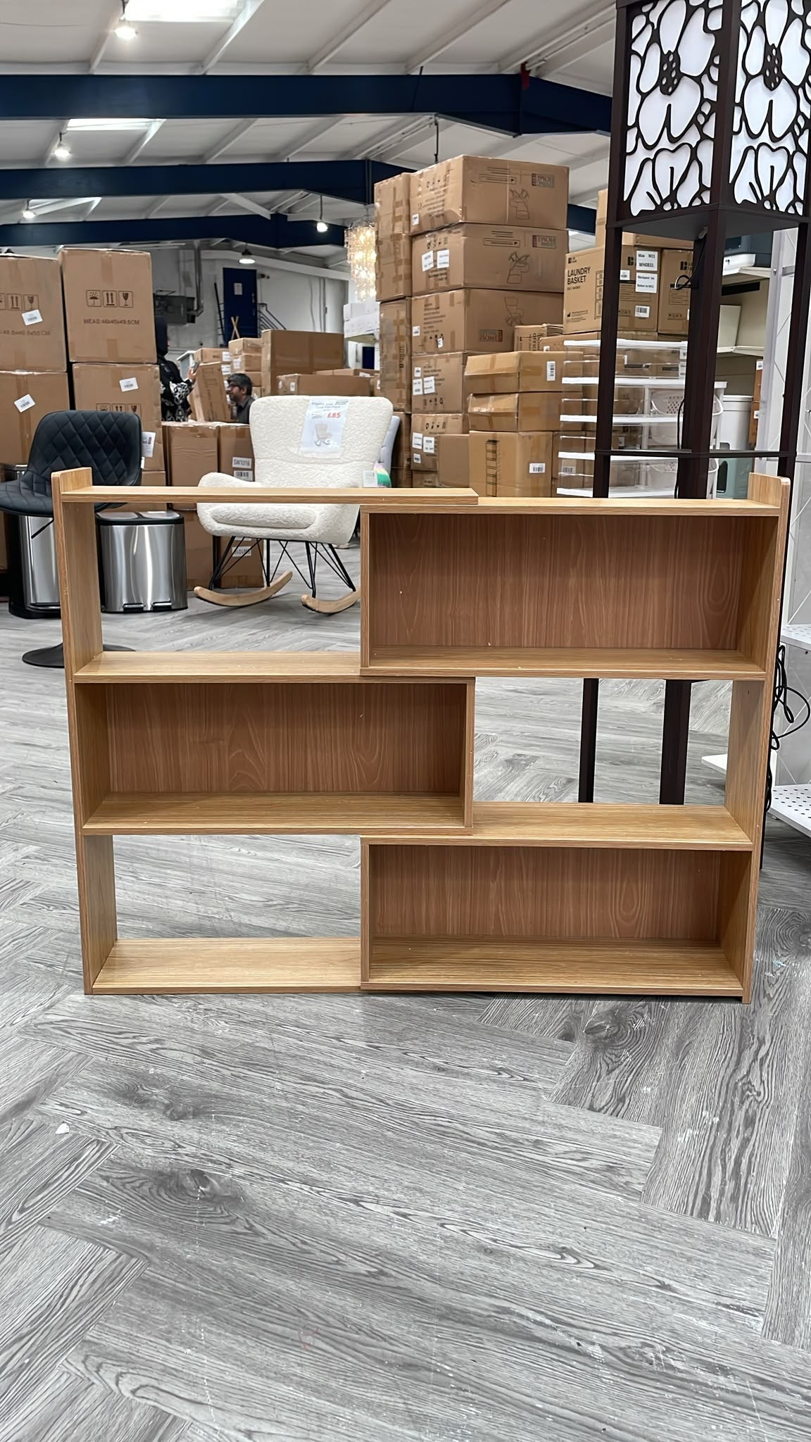 3 Tier Wood Modular Adjustable Bookshelf Storage Organiser Brown