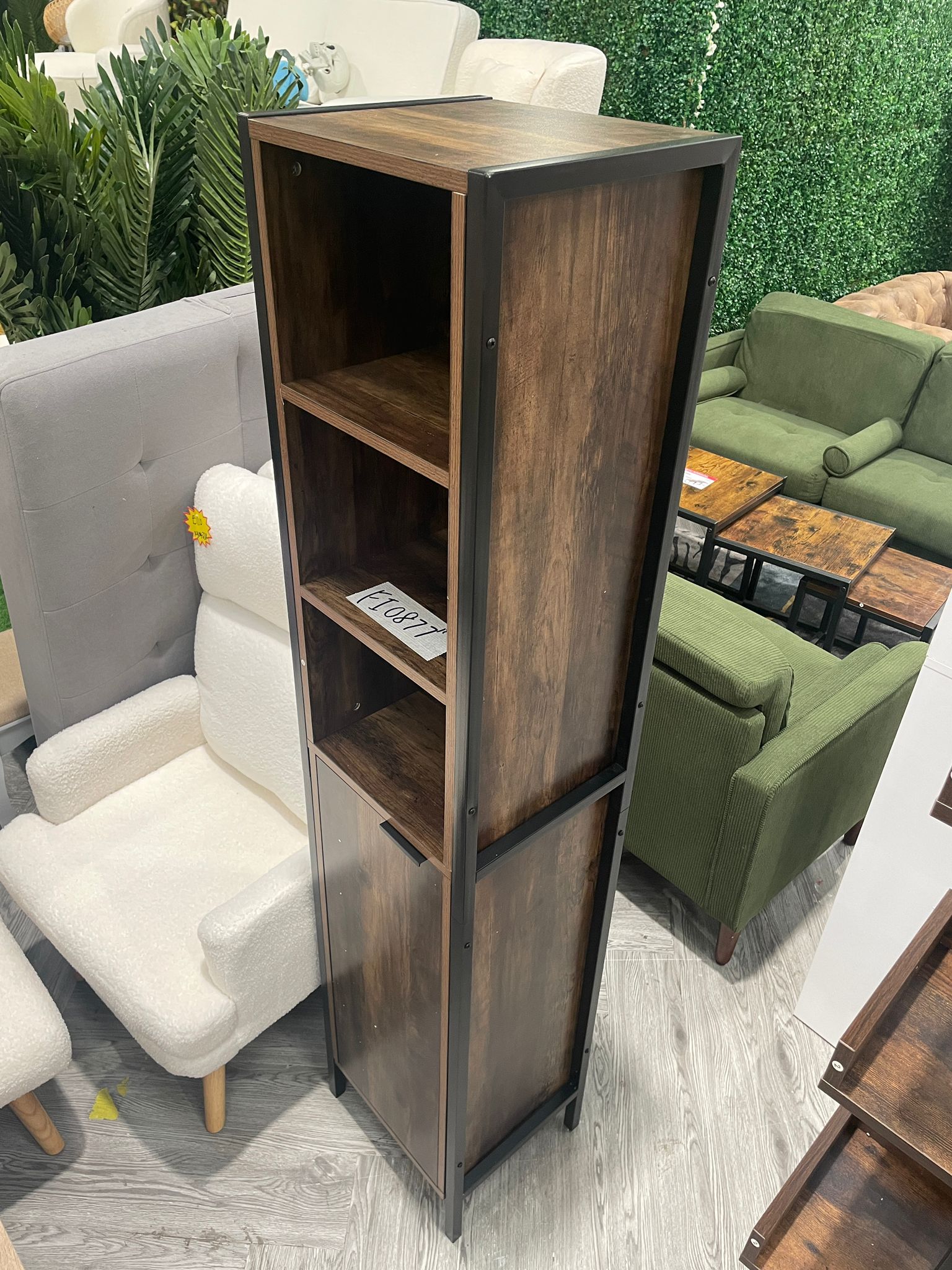 5 Tier Tall Storage Cabinet with Single Door