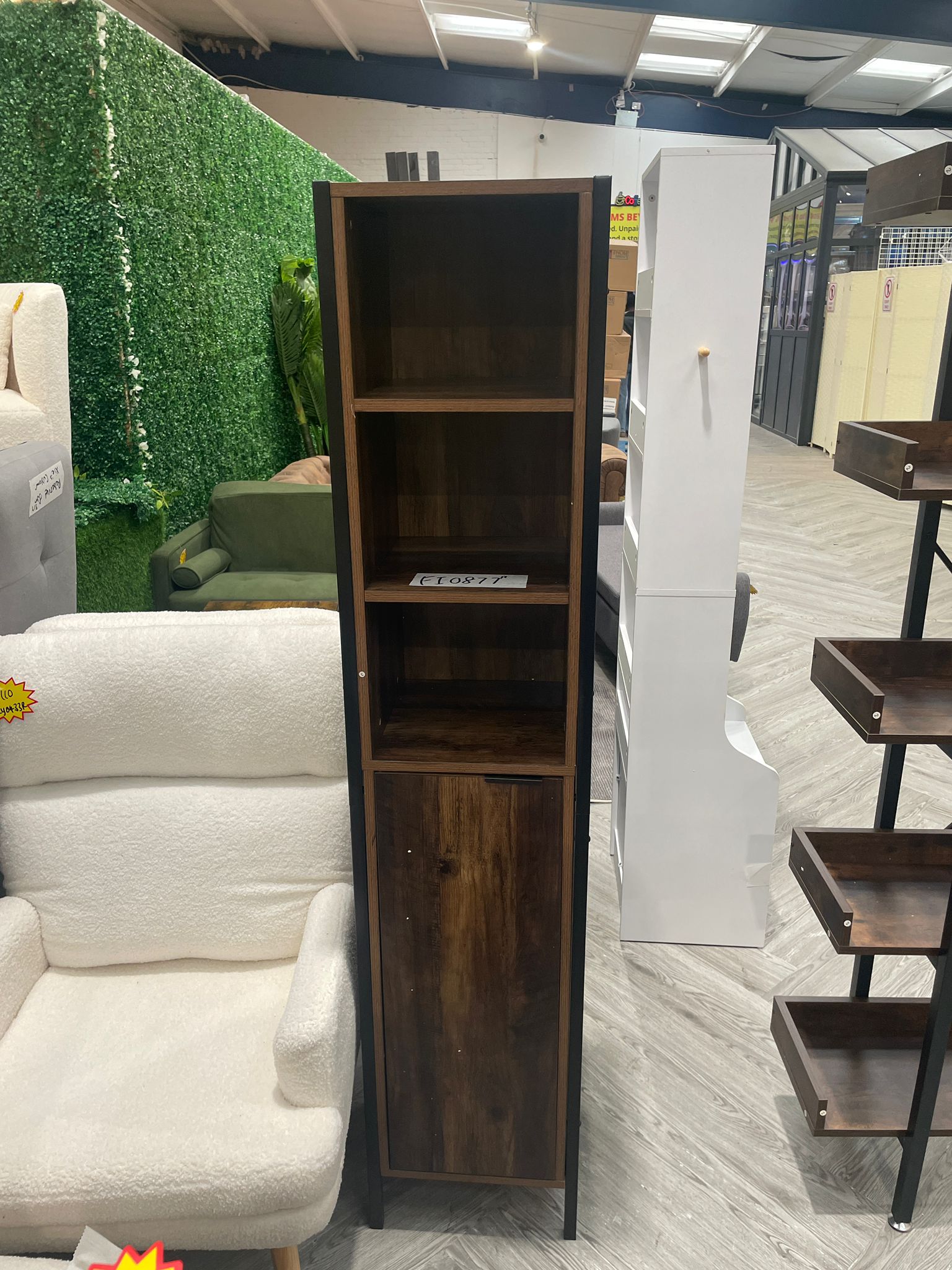 5 Tier Tall Storage Cabinet with Single Door