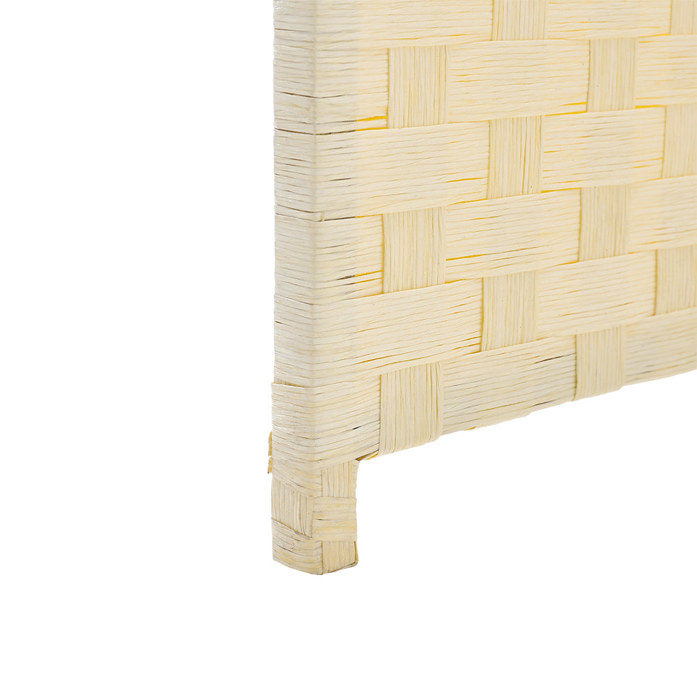 4-Panel Folding Room Divider Screen Ivory