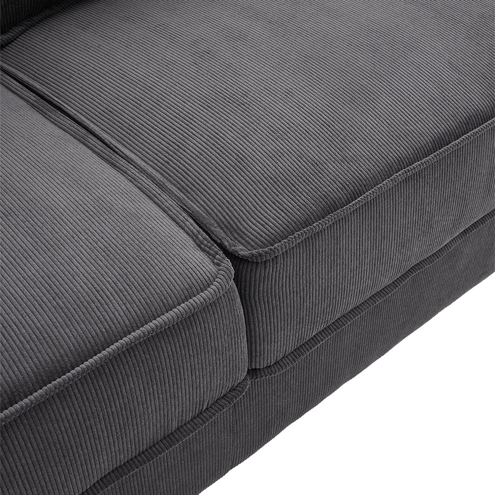 3 Seater Corduroy Upholstered Sofa Couch