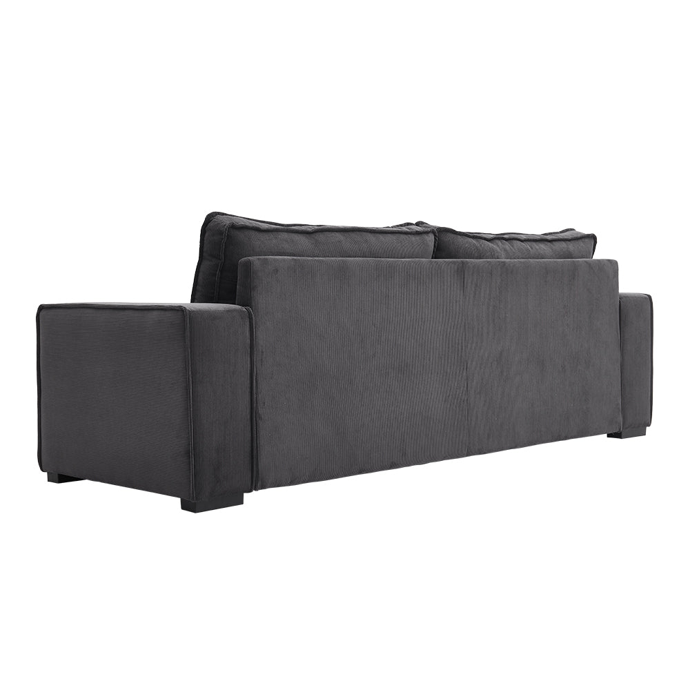 3 Seater Corduroy Upholstered Sofa Couch