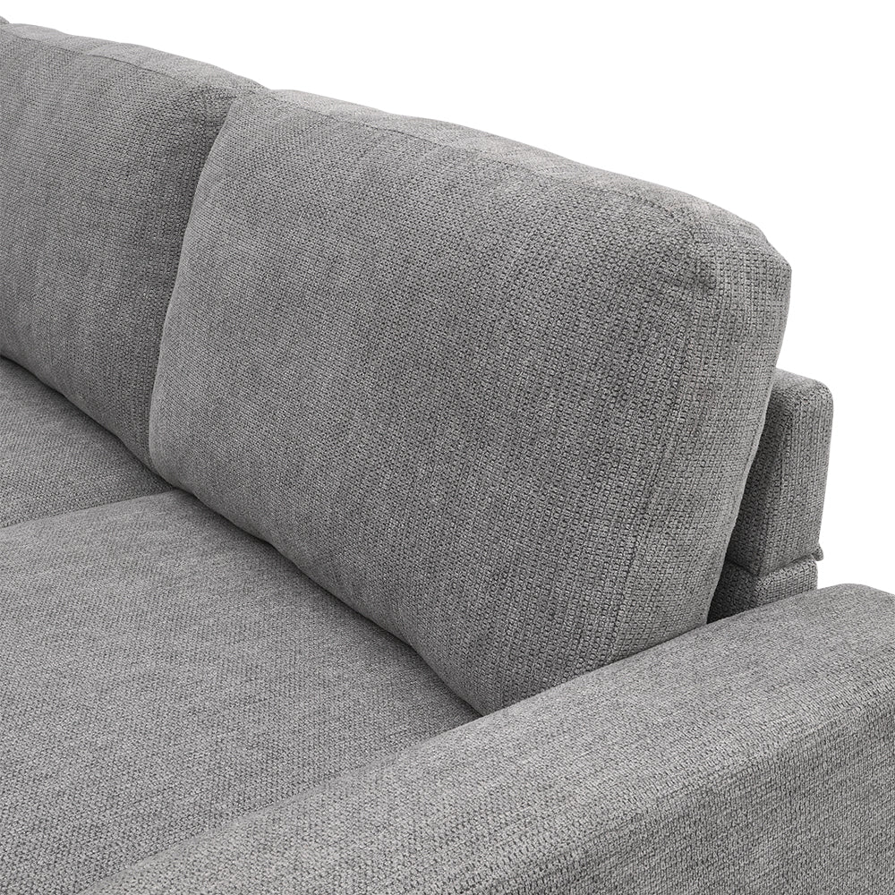 New Light Grey L-Shape 3-Seater Sleeper Sofa Couch