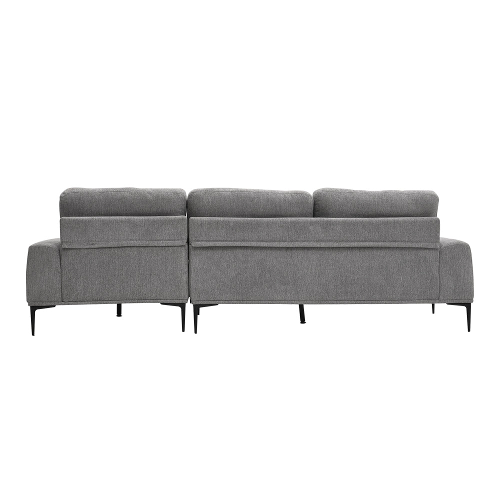 New Light Grey L-Shape 3-Seater Sleeper Sofa Couch