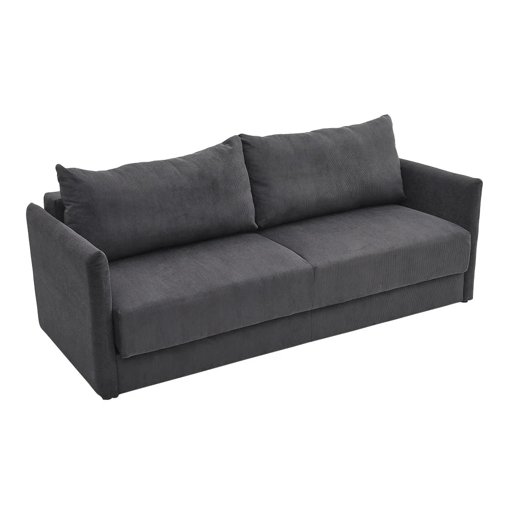 New Grey 3-Seater Sleeper Sofa Bed