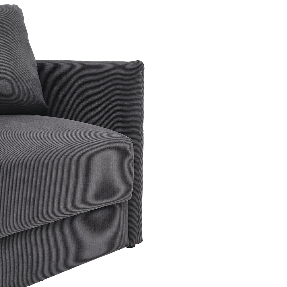 New Grey 3-Seater Sleeper Sofa Bed