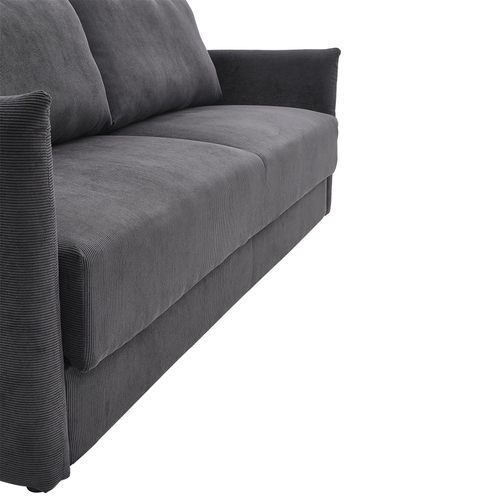 New Grey 3-Seater Sleeper Sofa Bed