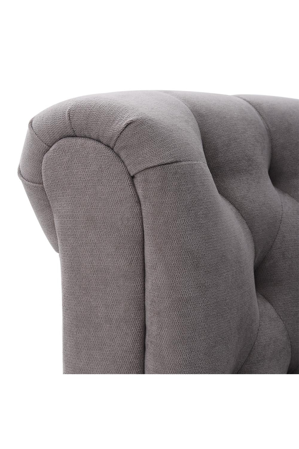 New Tufted Upholstered Wingback Armchair Grey