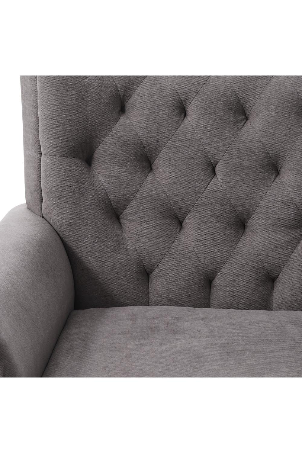 New Tufted Upholstered Wingback Armchair Grey