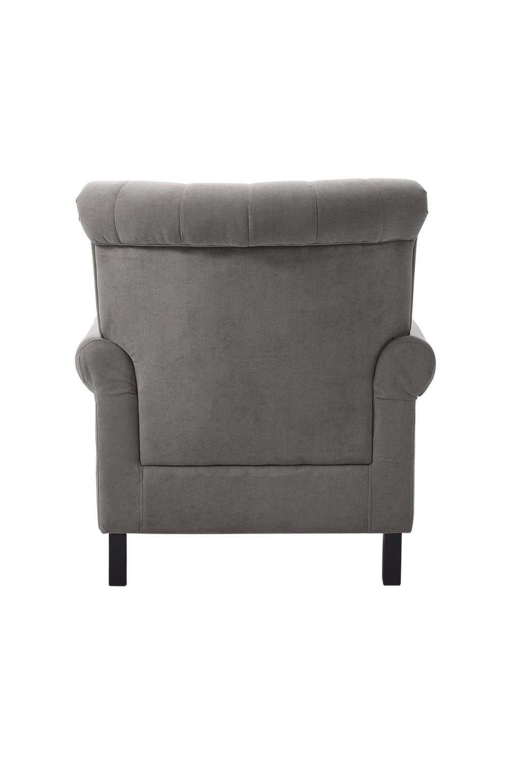 New Tufted Upholstered Wingback Armchair Grey