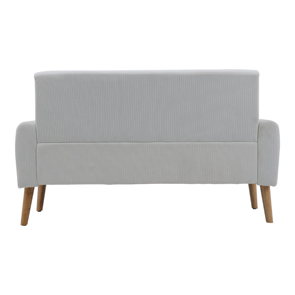 Beige 2-Seat Corduroy Loveseat Sofa