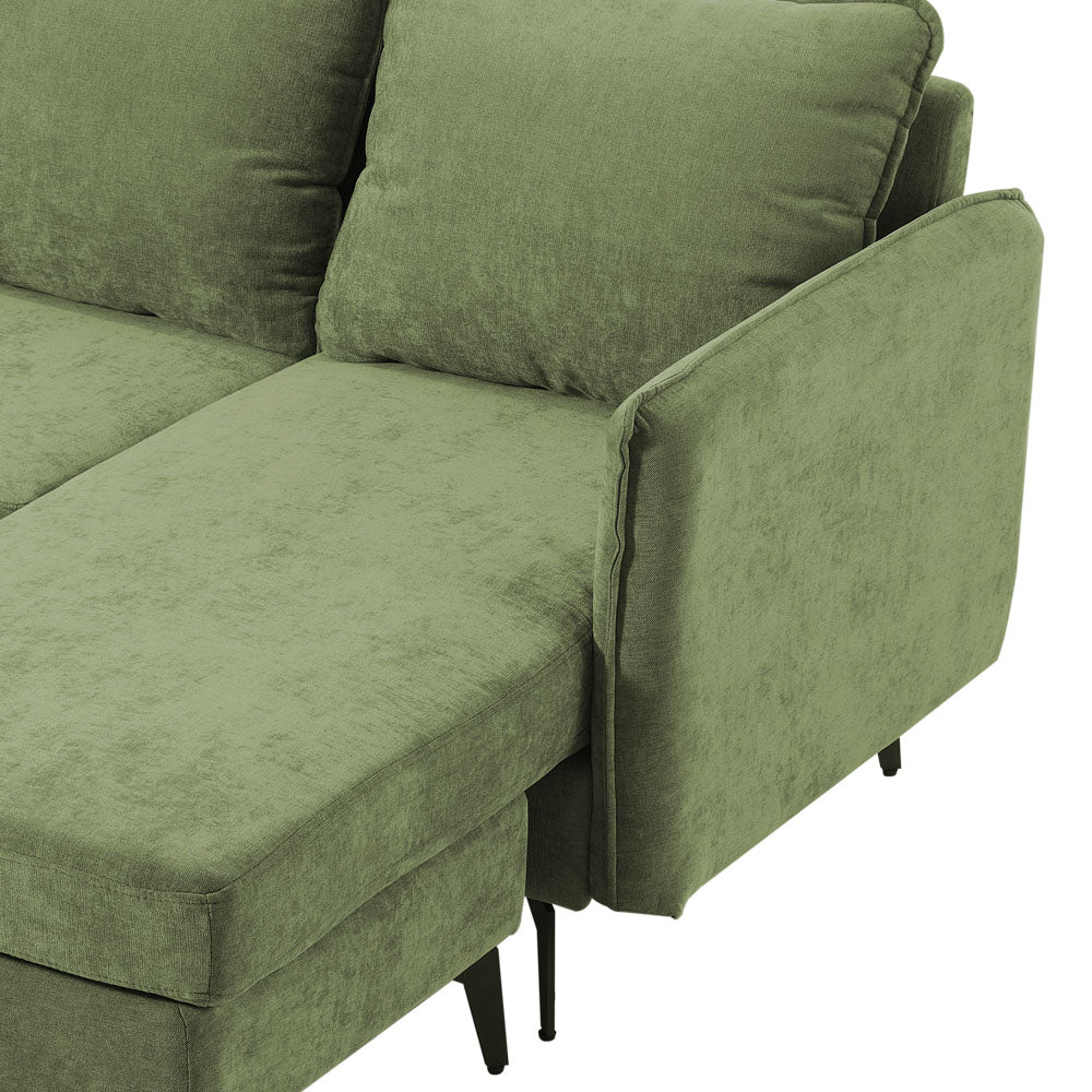 New 3 Seater Upholstered Corner Sectional Sofa