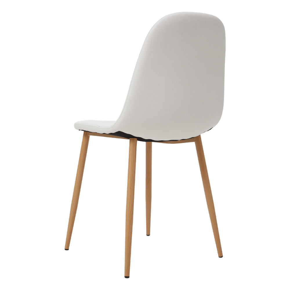 New White PU Leather Dining Chair 1PC