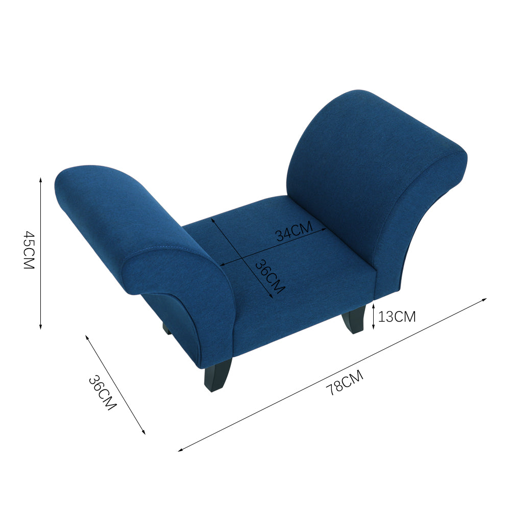 New Linen Pet Sofa with Wooden Legs Blue