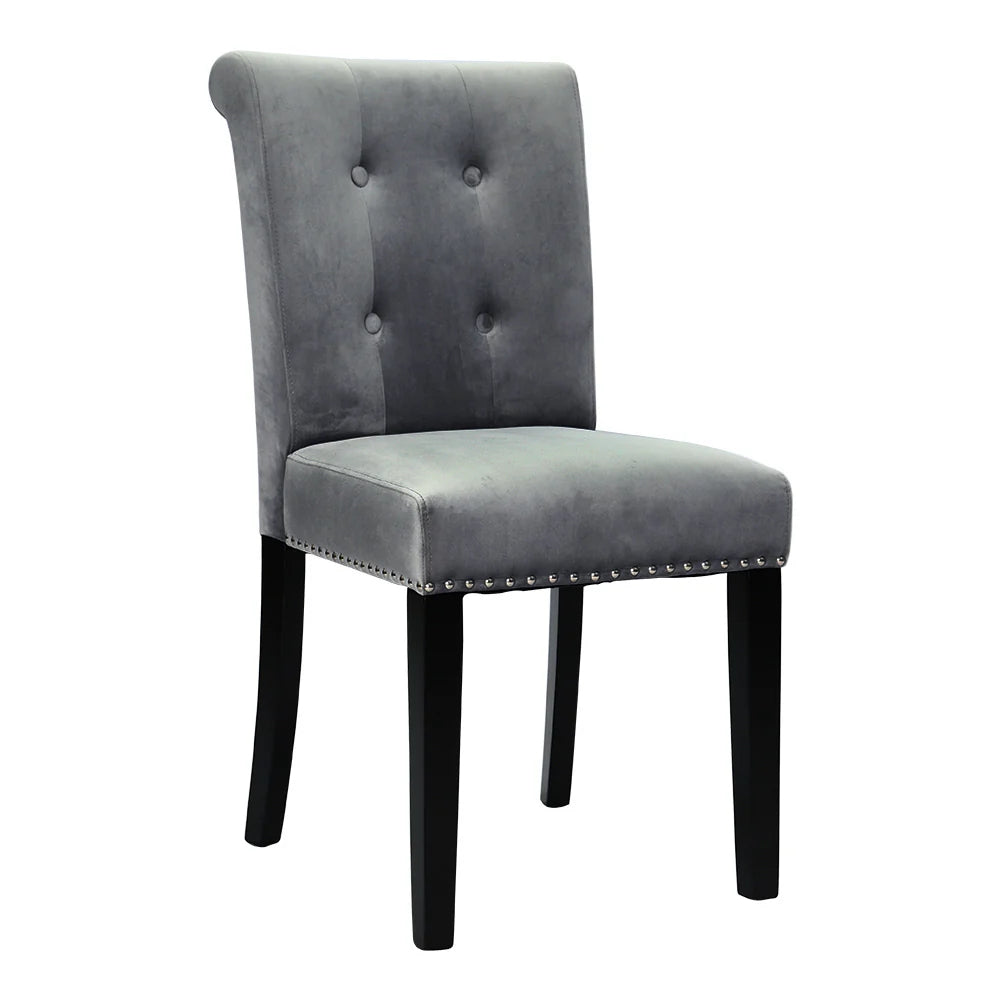 Tufted Velvet Chair Dining Chair with Nailhead Trim 1PC