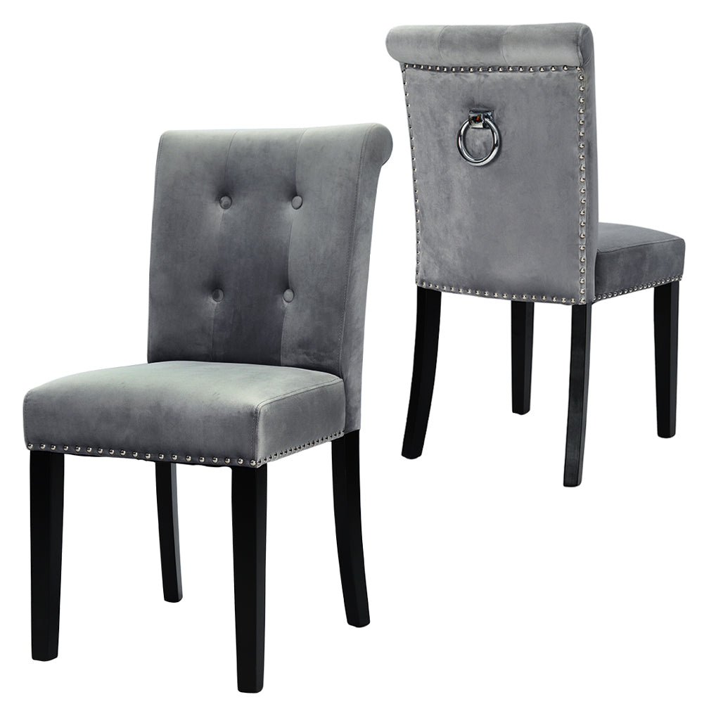 New Tufted Velvet Chair Dining Chair with Nailhead Trim 1PC
