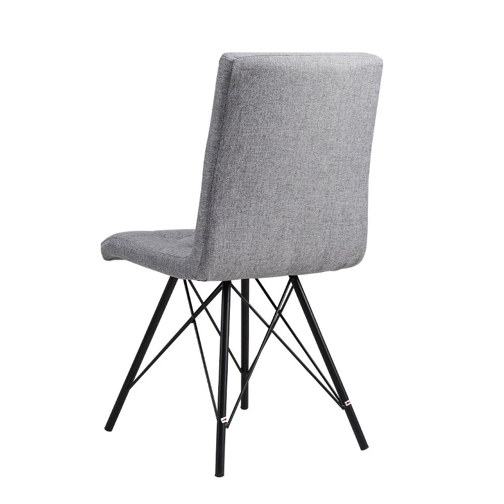 Dining Chair Light Grey Linen Fabric 1PC