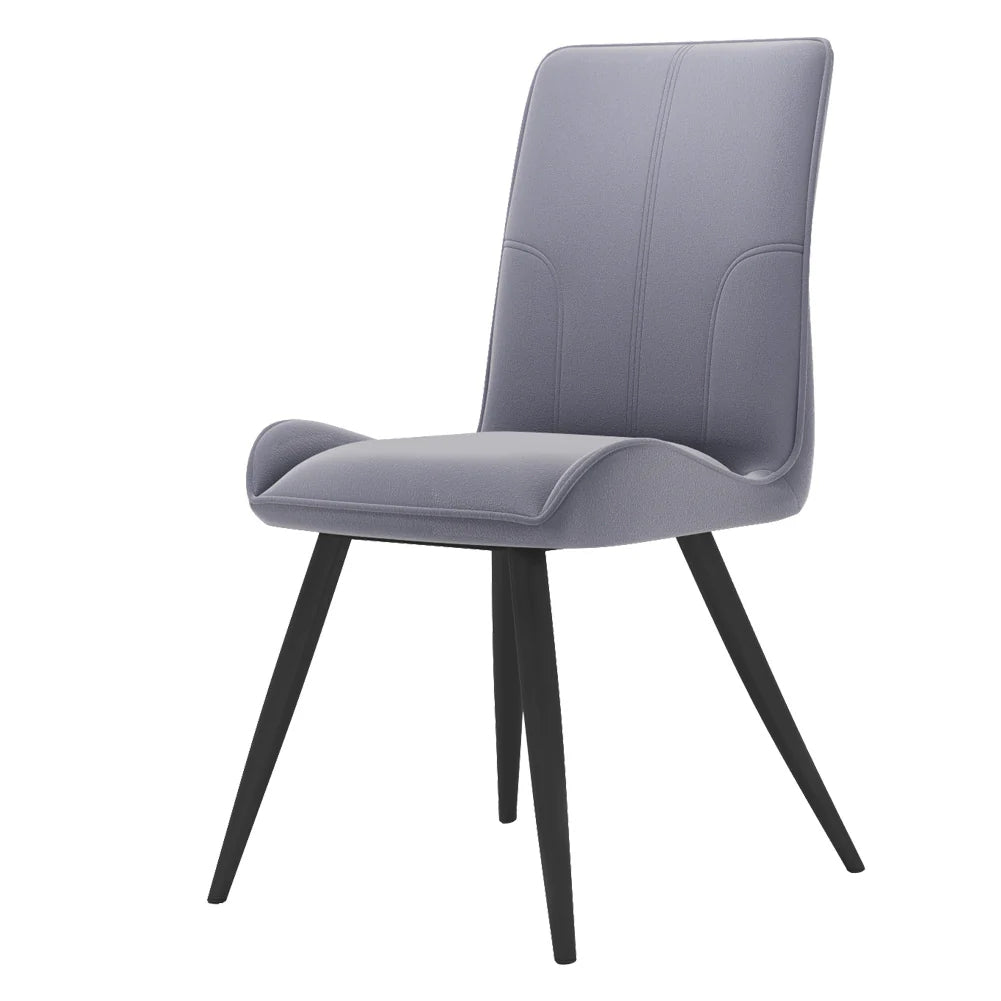 Modern Grey Velvet Upholstered Dining Chair 1PC