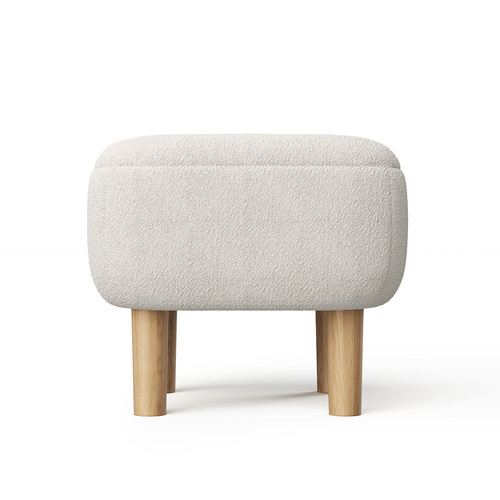 Footstool Pouffe Stool with Wooden Legs