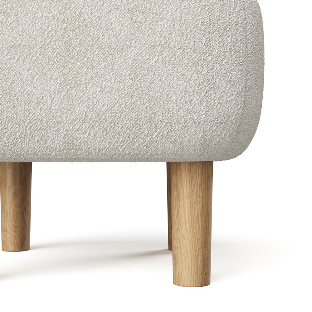 Footstool Pouffe Stool with Wooden Legs