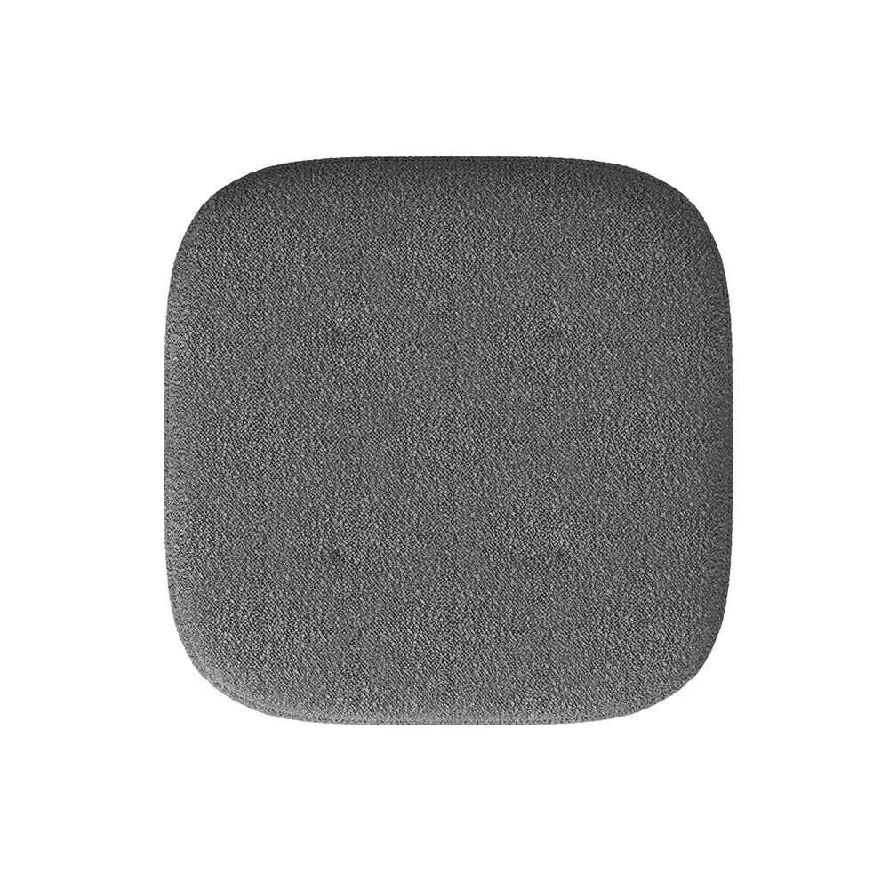 Footstool Pouffe Stool with Wooden Legs Grey