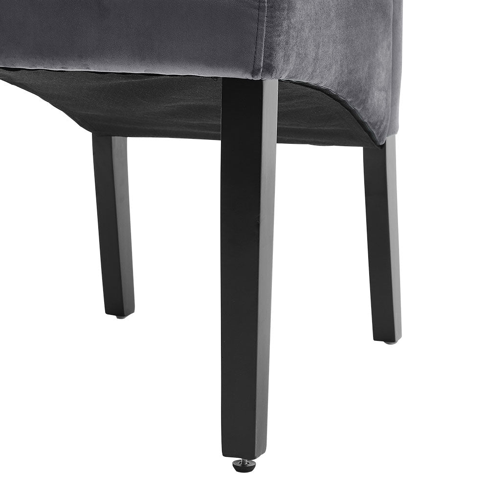 NEW Dark Grey Velvet High Back Dinning Chair 1PC