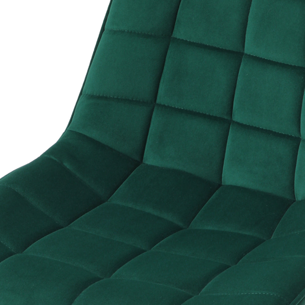 NEW Green Velvet Upholstered Dining Chair with Metal Legs 1PC