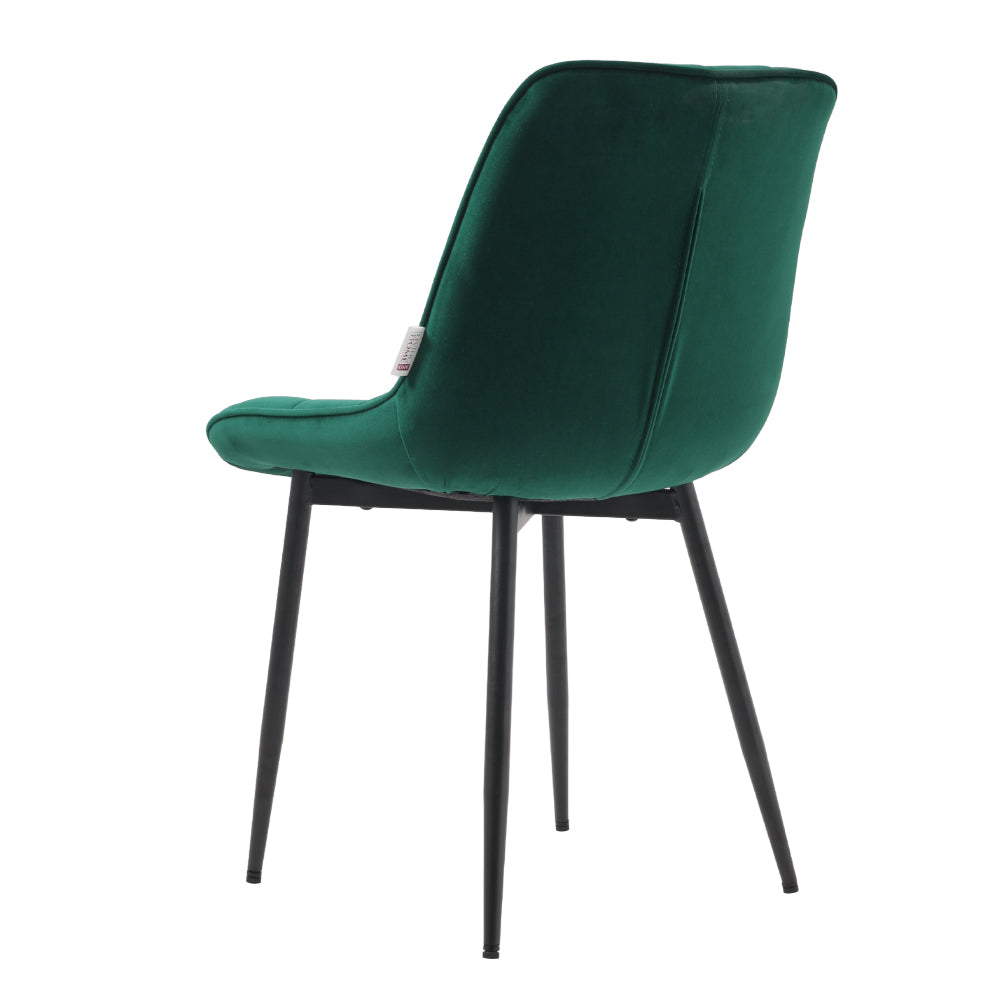 NEW Green Velvet Upholstered Dining Chair with Metal Legs 1PC