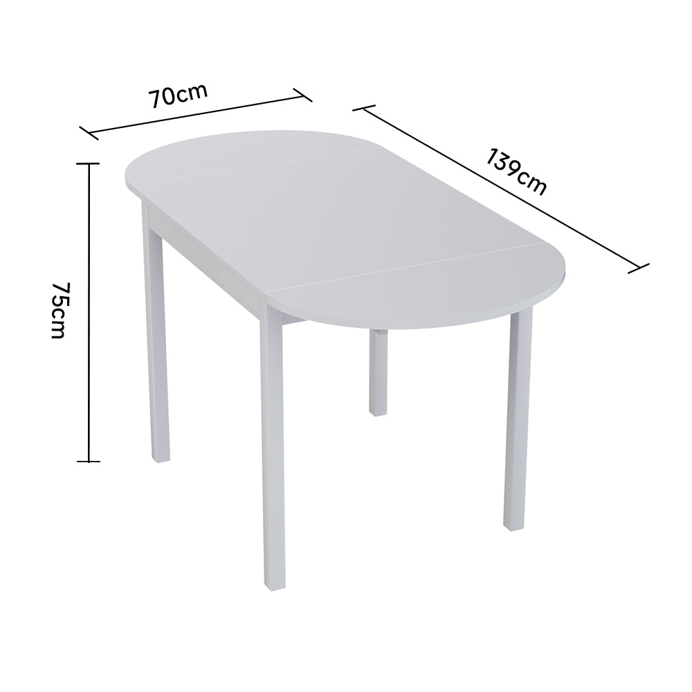 Extendable Oval Wooden Dining Table