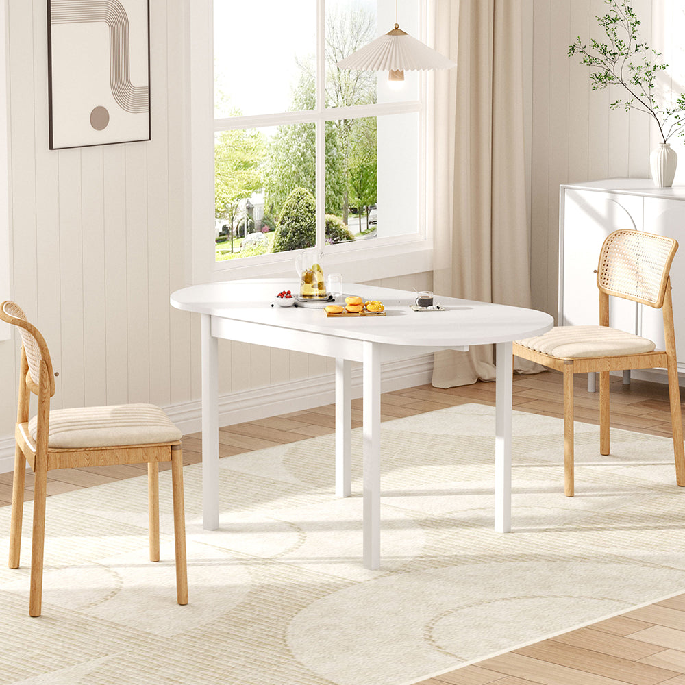 Extendable Oval Wooden Dining Table