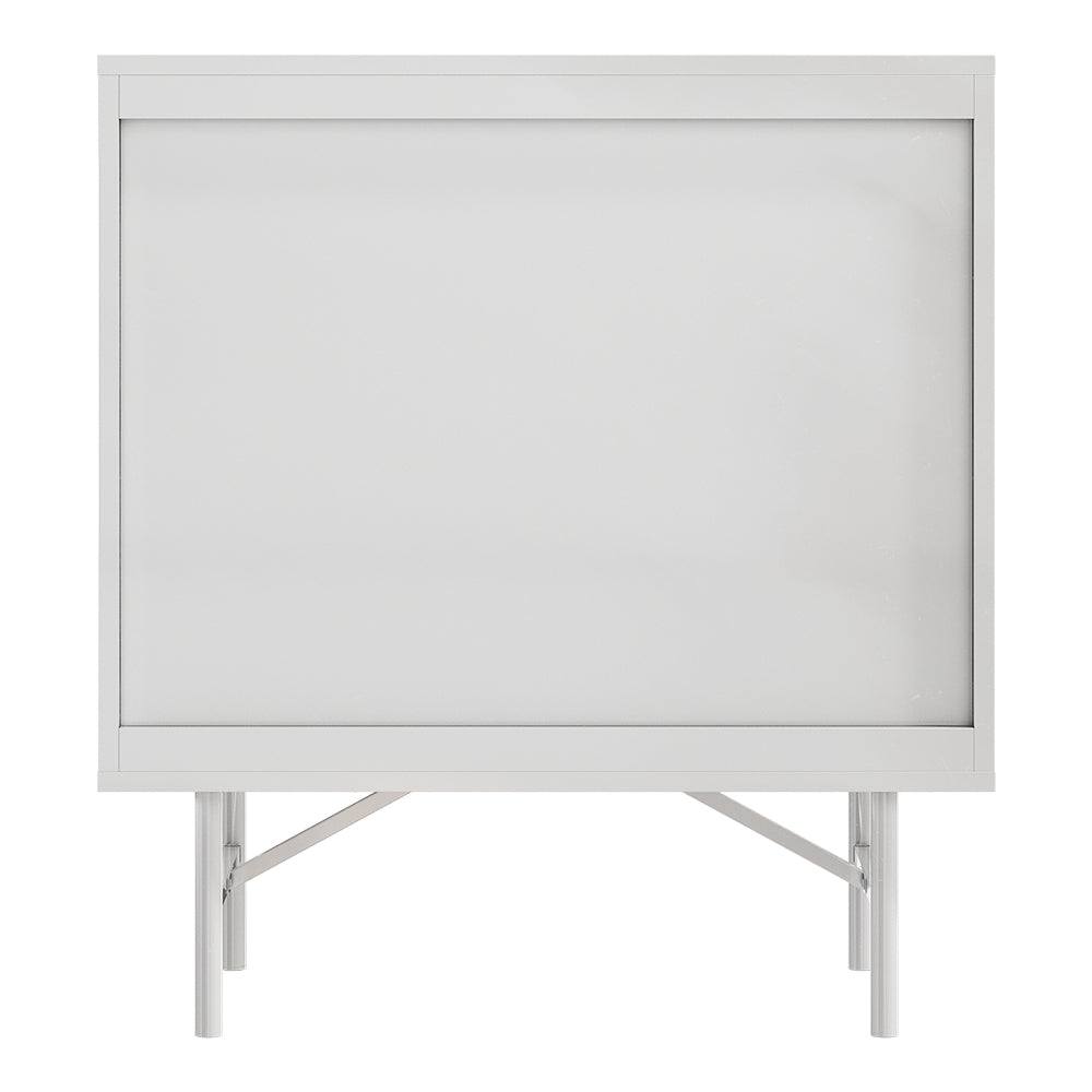 New White Wavy Grain Striped Chest of Drawers Storage Cabinet